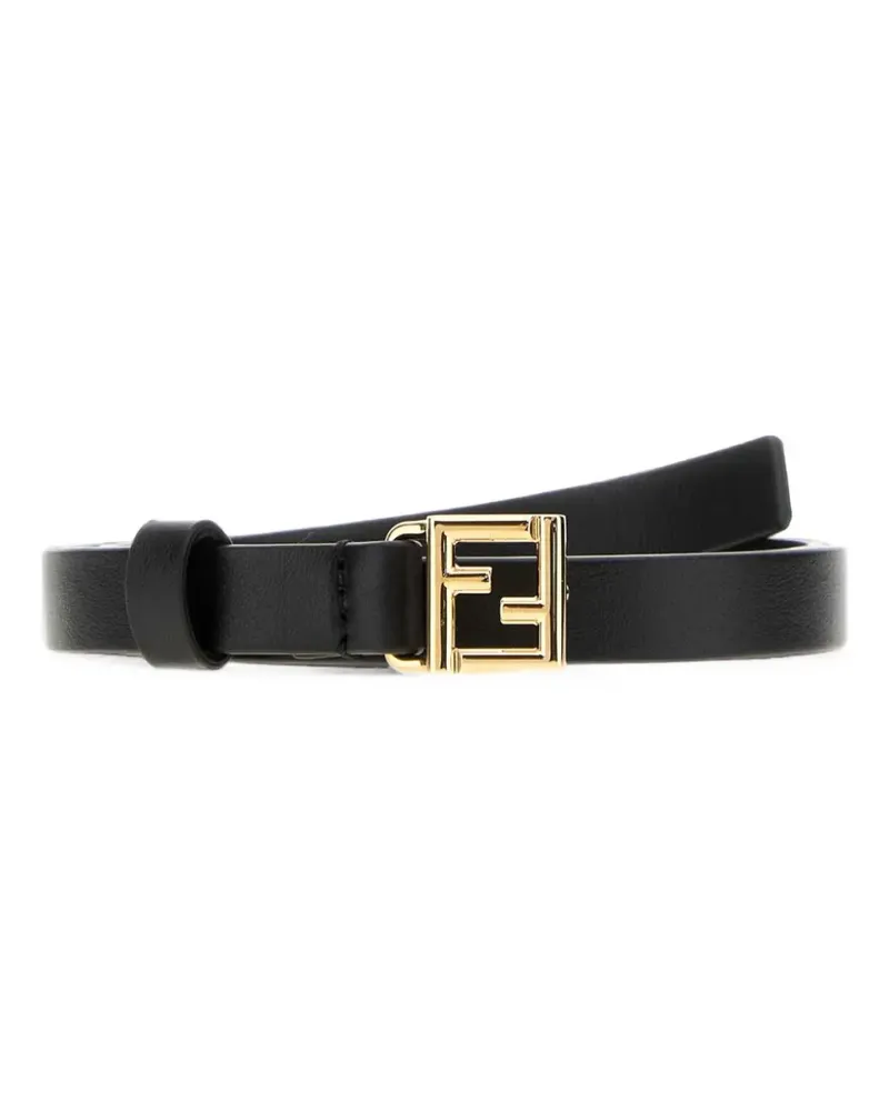 Fendi FF buckle leather belt - Schwarz Schwarz