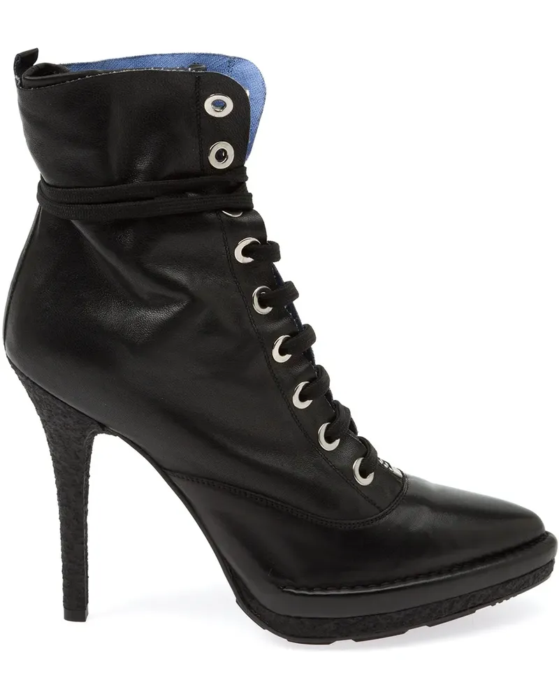 Premiata Schnürstiefel mit Stiletto-Absatz - Schwarz Schwarz