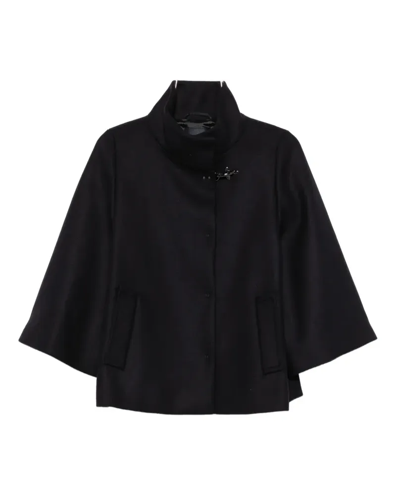 Fay toggle-fastening funnel-neck cape - Blau Blau
