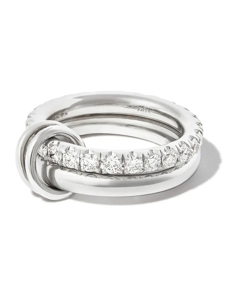 Spinelli Kilcollin 18kt Virgo Weißgoldring mit Diamanten - Silber Silber