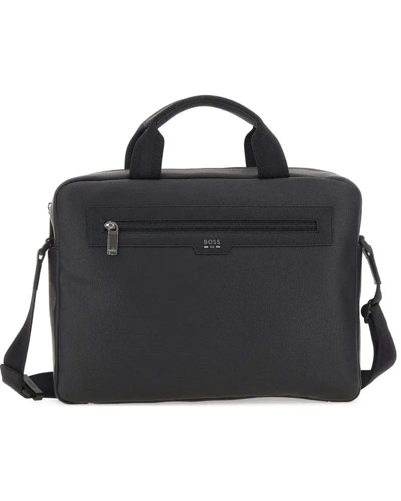 HUGO BOSS pebbled-effect briefcase - Schwarz Schwarz