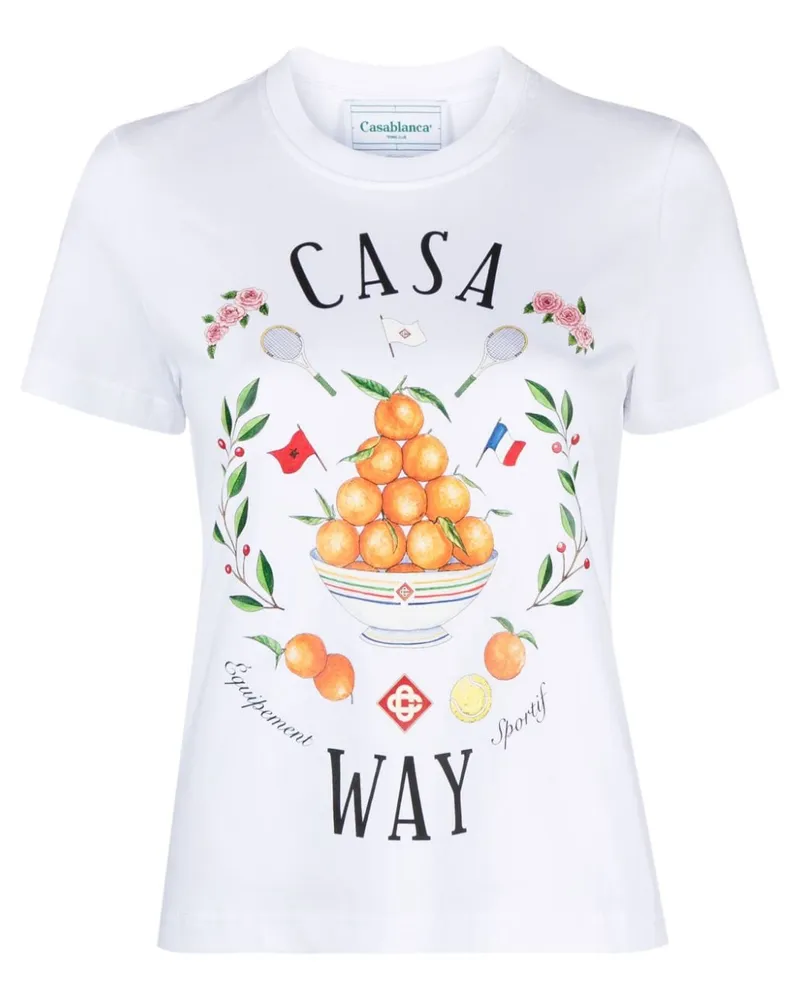 Casablanca Paris Casa Way T-Shirt Weiß