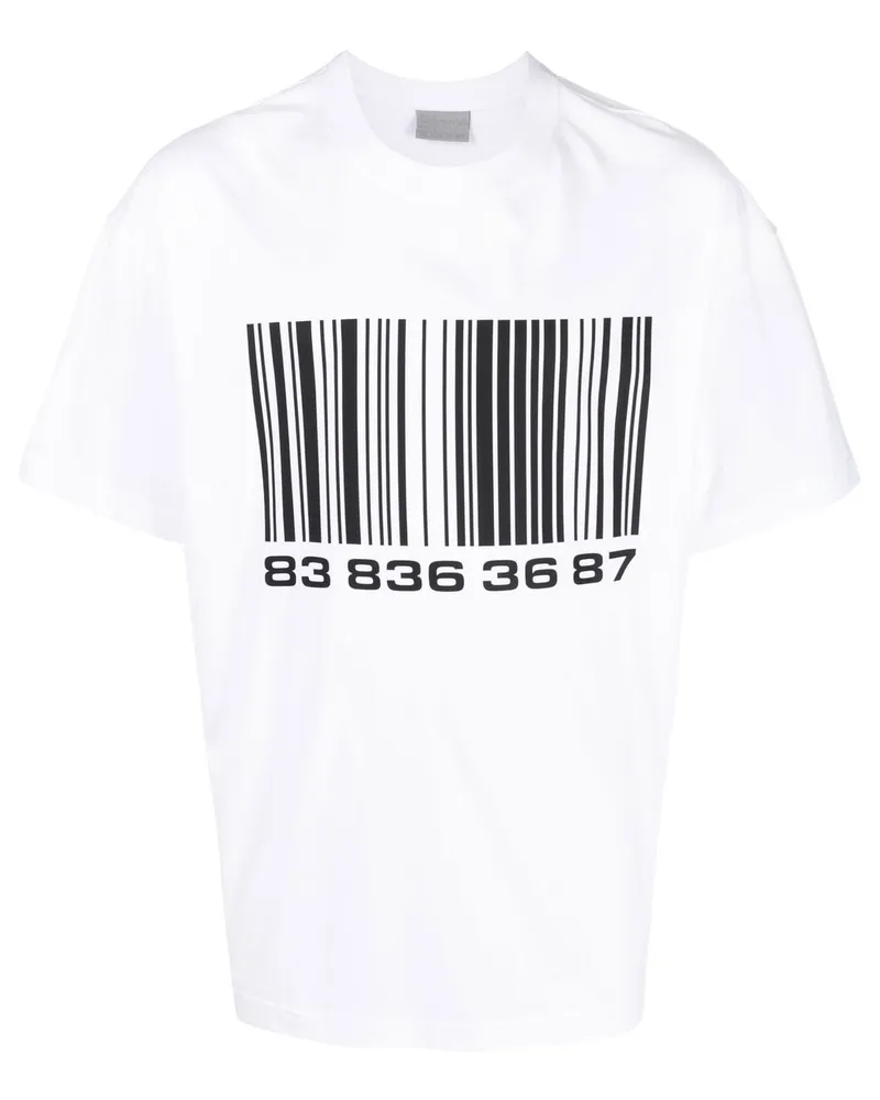 VTMNTS T-Shirt mit Barcode-Print Weiß