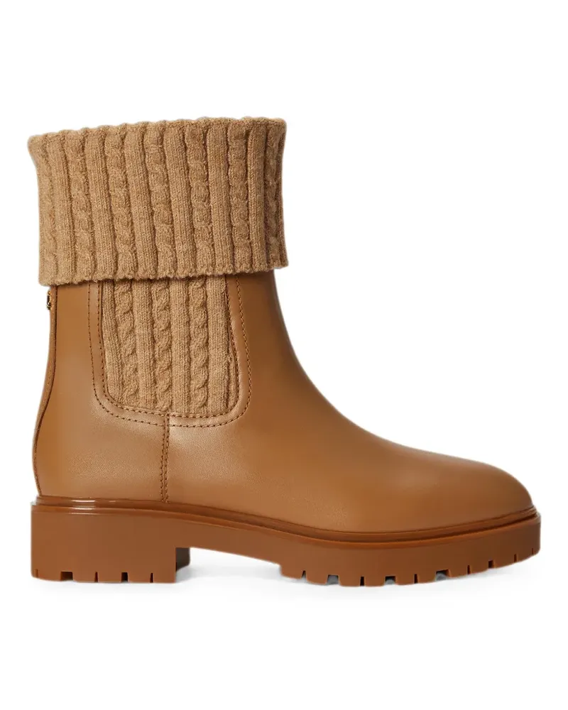 Ralph Lauren Stiefeletten mit Zopfmuster - Nude Nude