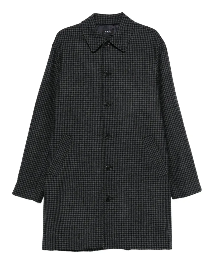 A.P.C. Mantel mit Hahnentrittmuster - BLACK Black