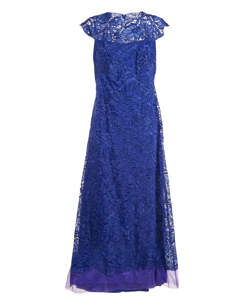 Tadashi Shoji Maxikleid aus Blumenspitze - Blau Blau
