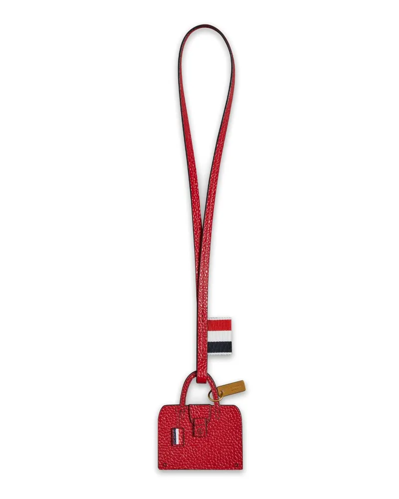 Thom Browne Schlüsselanhänger aus Leder - Rot Rot