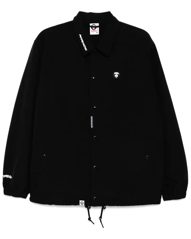BAPE Moonface Jacke mit Logo - Schwarz Schwarz