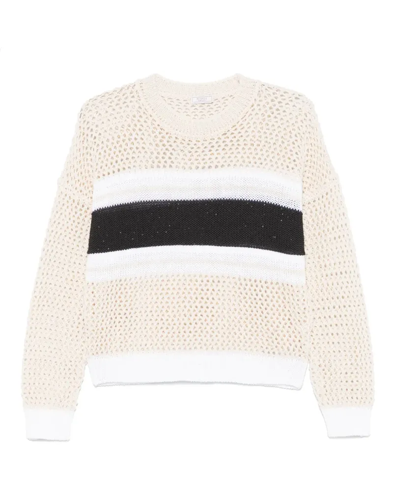 Peserico Pullover mit Streifendetail - Nude Nude