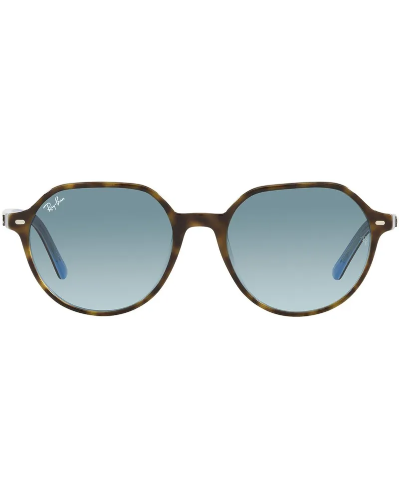 Ray Ban Thalia Sonnenbrille mit rundem Gestell - Braun Braun