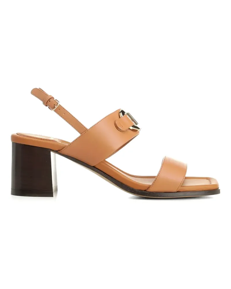 Ferragamo Gancini leather sandals - Nude Nude
