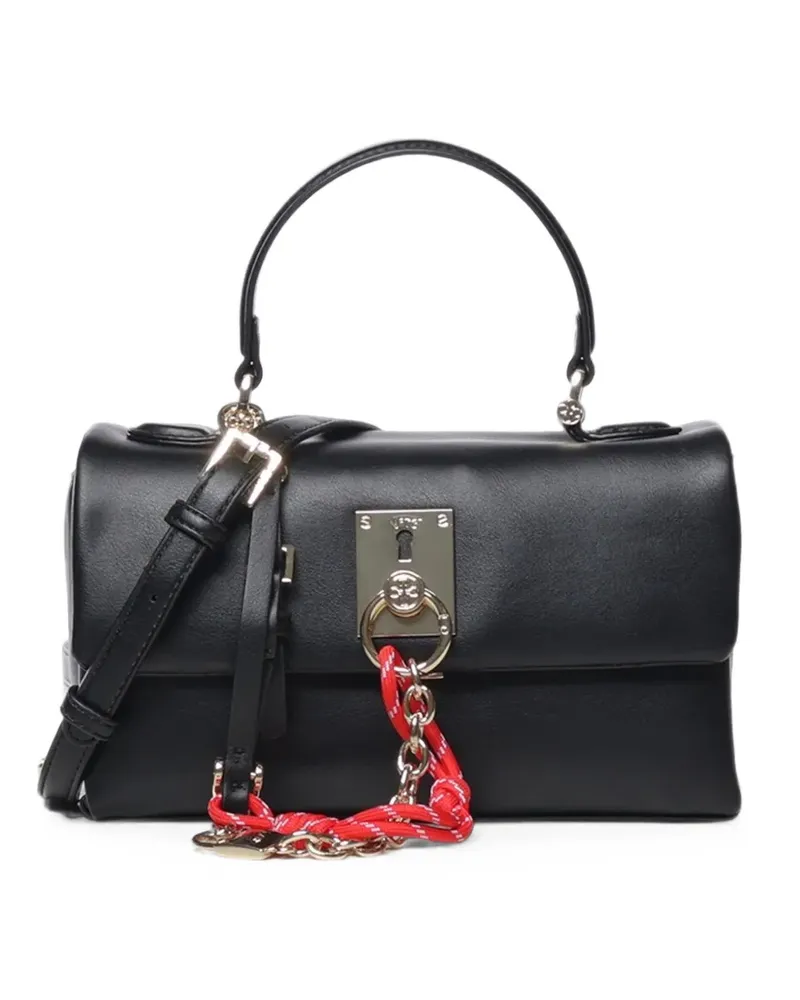 V°73 chain-link detail shoulder bag - Schwarz Schwarz
