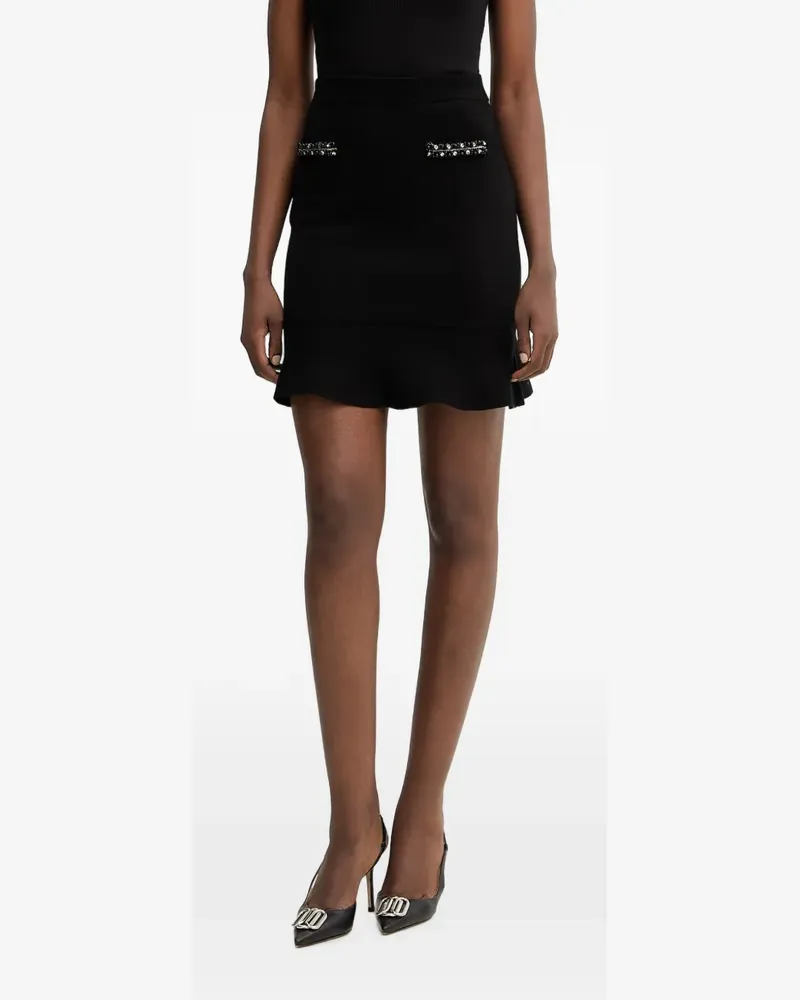 Guess bead-embellished ruffled mini skirt - Schwarz Schwarz