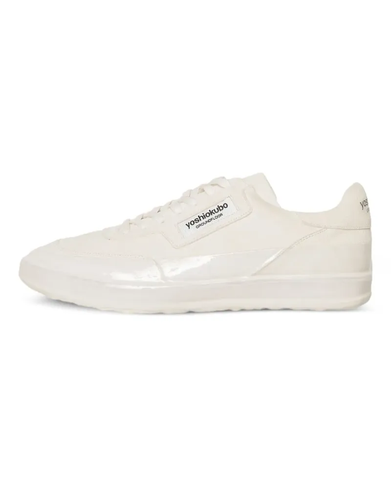 Yoshio Kubo Jello II resin-coated suede sneakers - Weiß Weiß