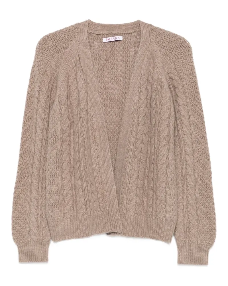 Liska Cardigan mit Zopfmuster - Nude Nude