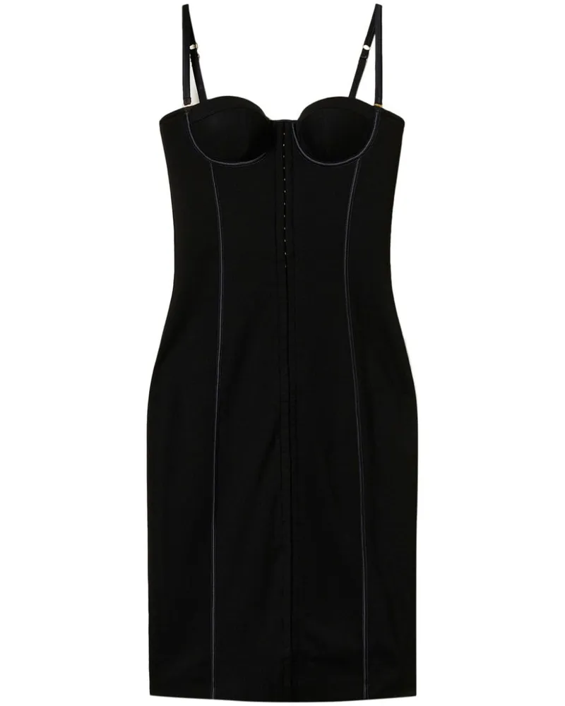 Twin-Set Bustier-Midikleid - Schwarz Schwarz