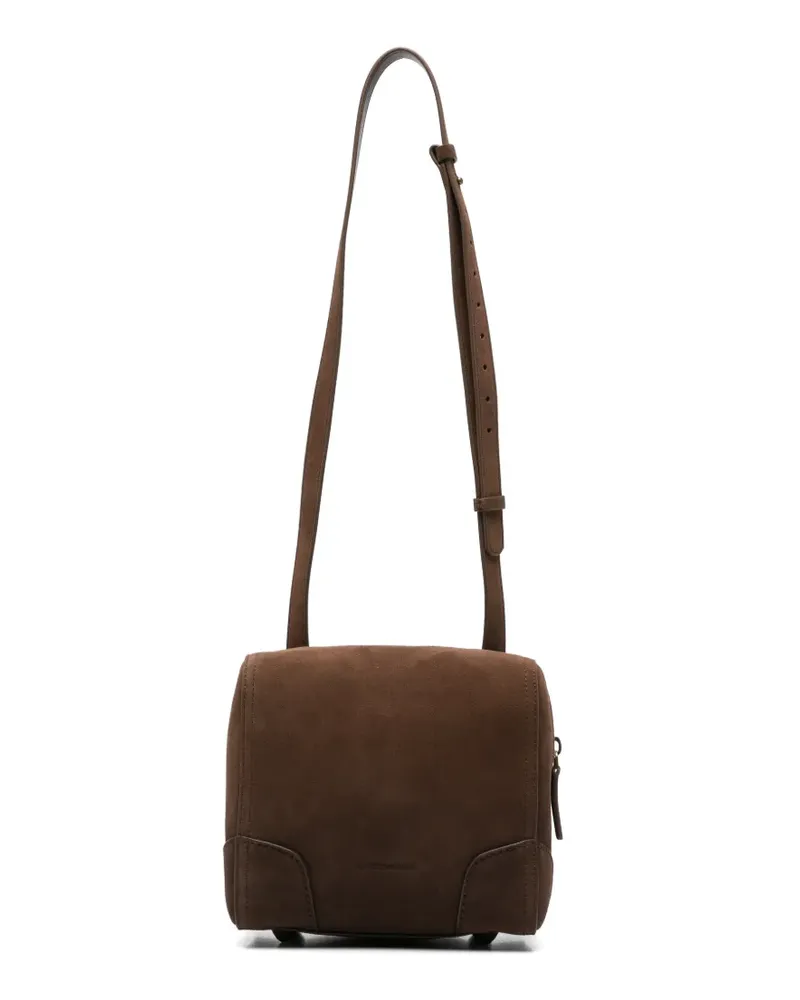 Emporio Armani Schultertasche mit Wildleder-Finish - Braun Braun