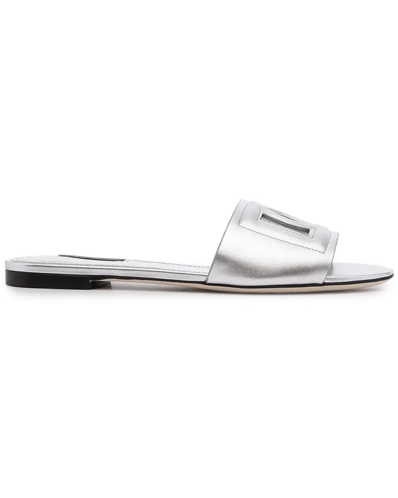 Dolce & Gabbana Sandalen im Metallic-Look - Silber Silber