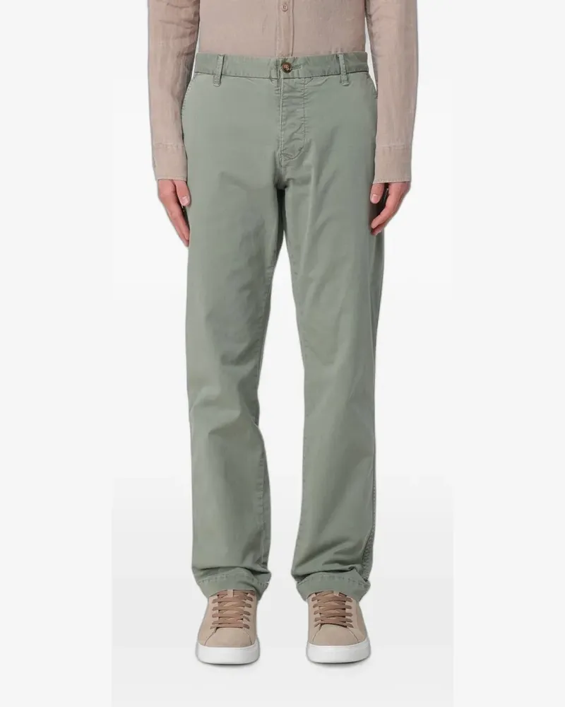 Blauer cotton straight-leg chino trousers - Grün Grün