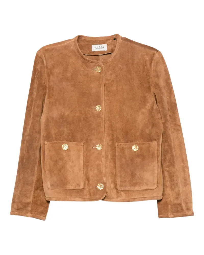 Arma button-up suede jacket - Braun Braun