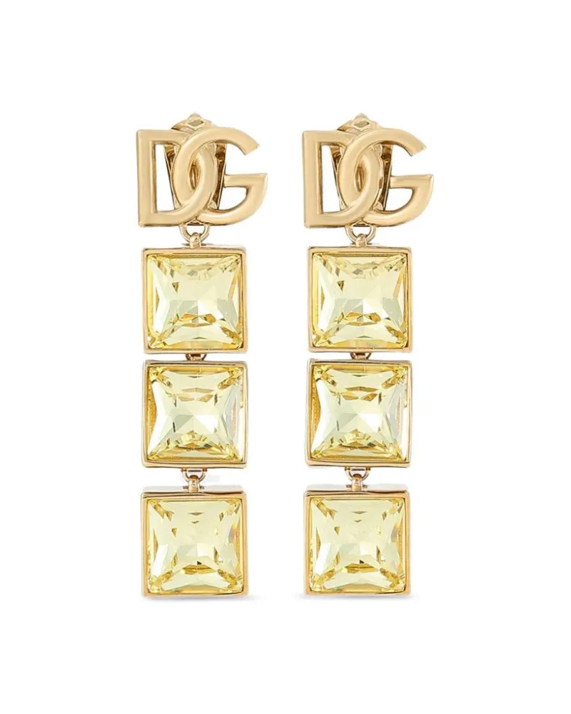Dolce & Gabbana Ohrstecker mit Logo - Gold Gold