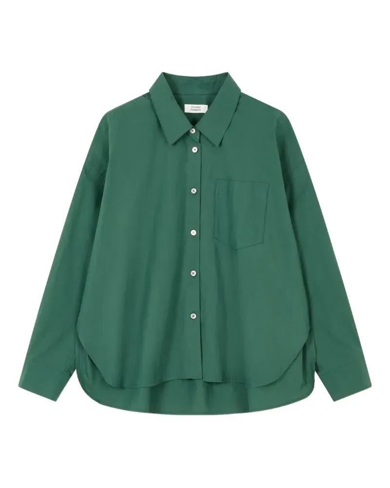 STUDIO TOMBOY Hemd mit aufgesetzter Tasche - Grün Grün