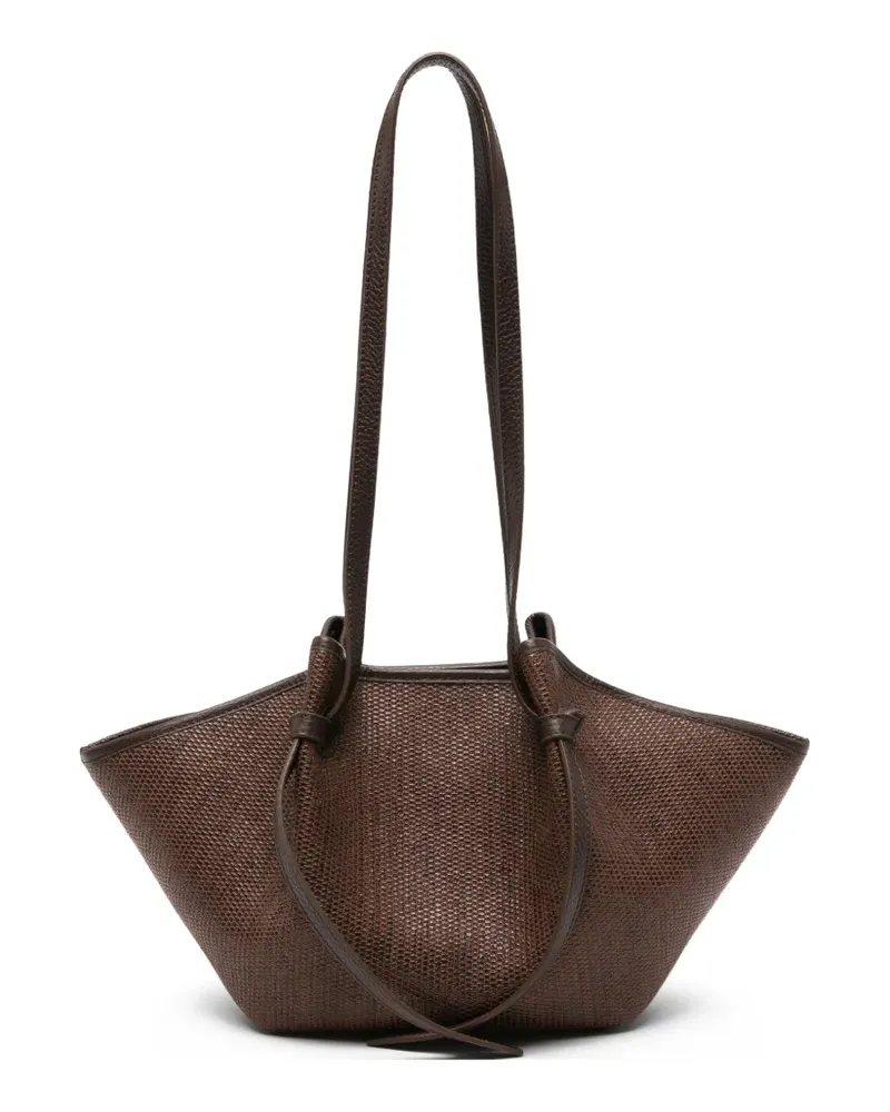 YUZEFI Mochi woven-effect shoulder bag - Braun Braun