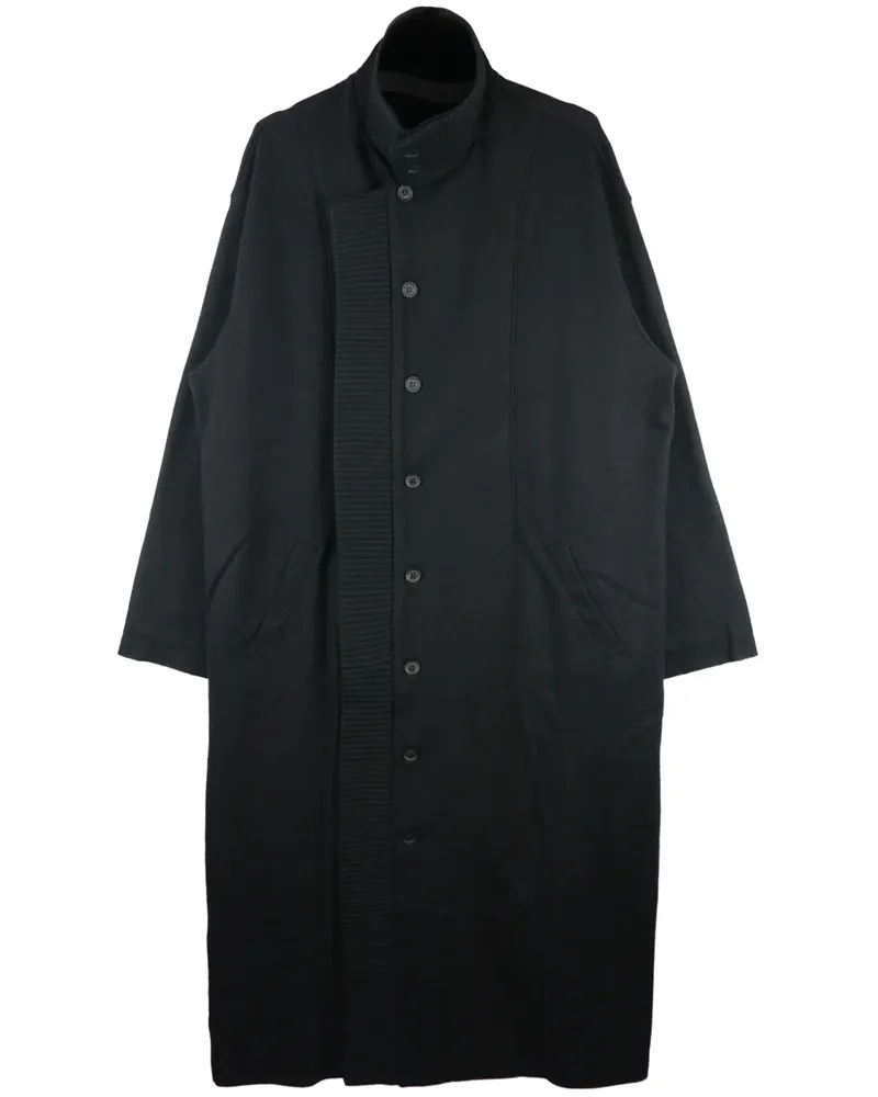 Yohji Yamamoto Mantel mit Rollkragen - Schwarz Schwarz