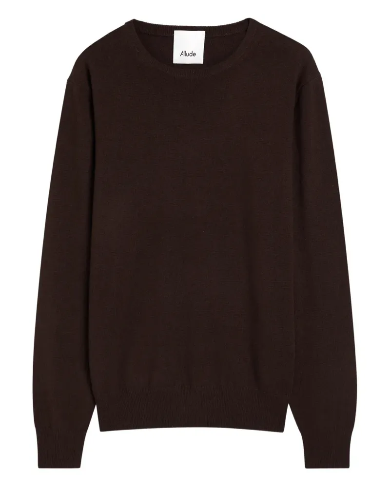 ALLUDE Pullover mit Rundhalsausschnitt - Braun Braun