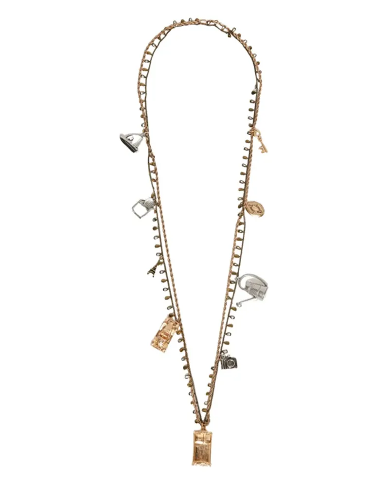 Max Mara Halskette mit Schmucksteinen - Gold Gold