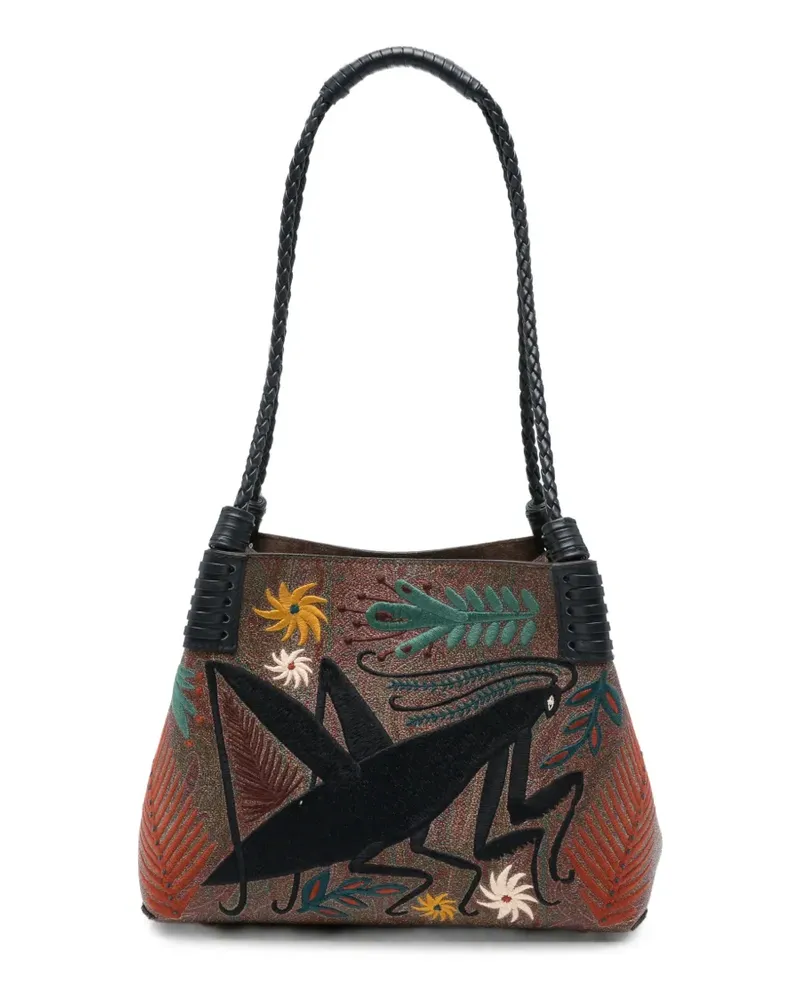 Etro Schultertasche mit Print - Braun Braun