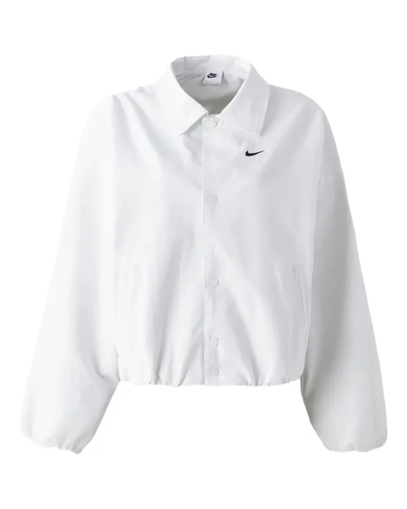 Nike Jacke mit Swoosh-Stickerei - Weiß Weiß