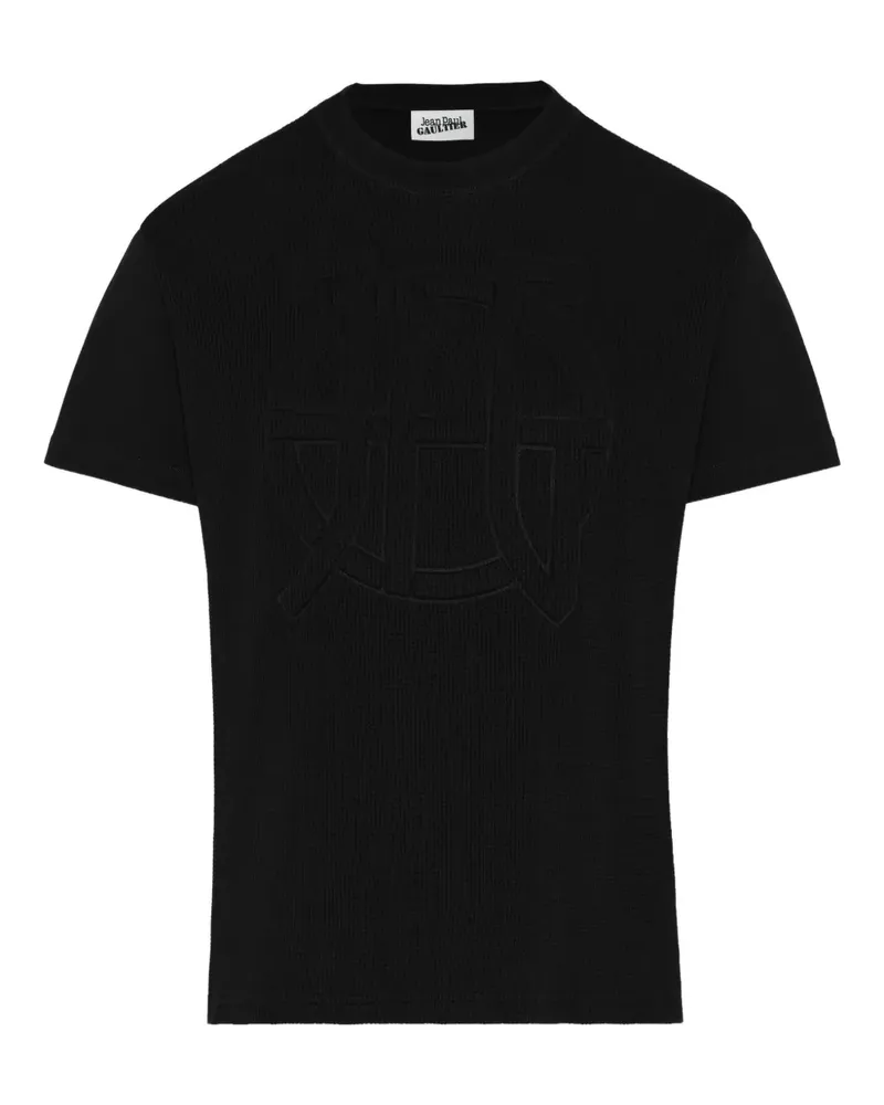 Jean Paul Gaultier T-Shirt mit JPG-Stickerei - Schwarz Schwarz