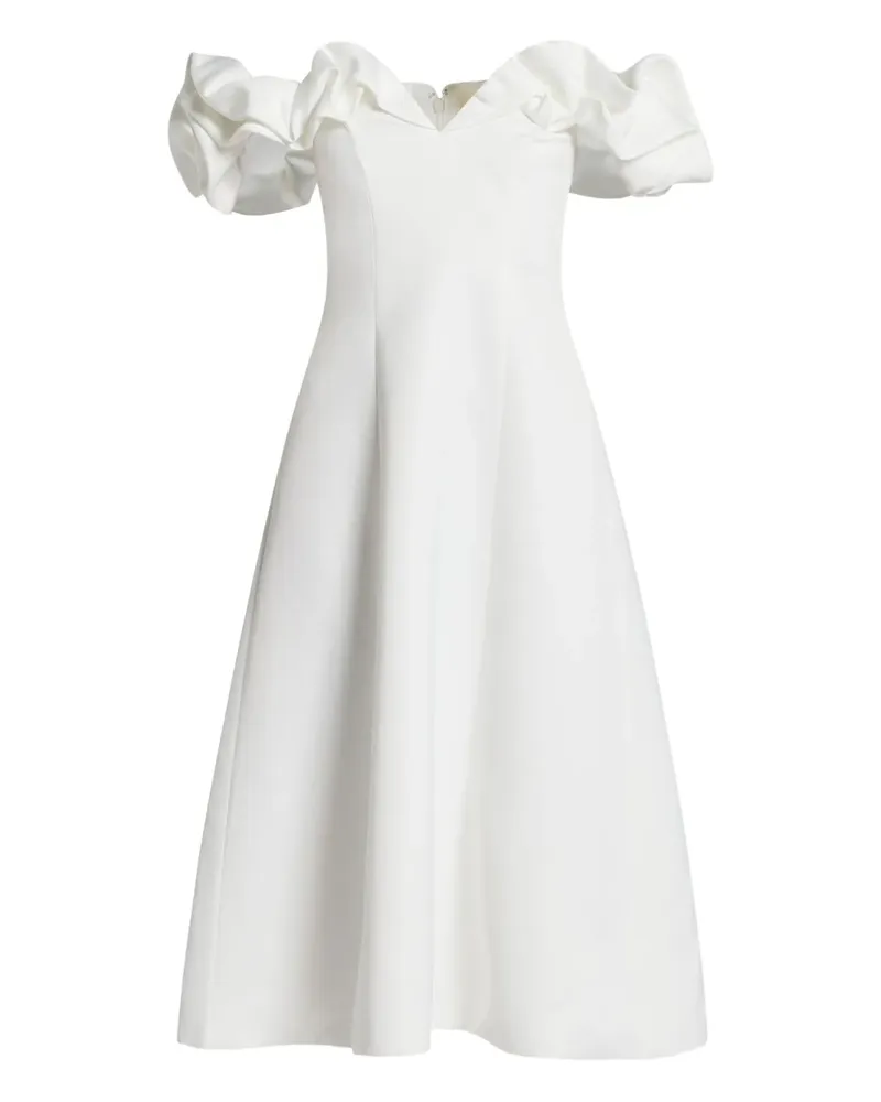 LEO LIN Bella Midikleid - Weiß Weiß
