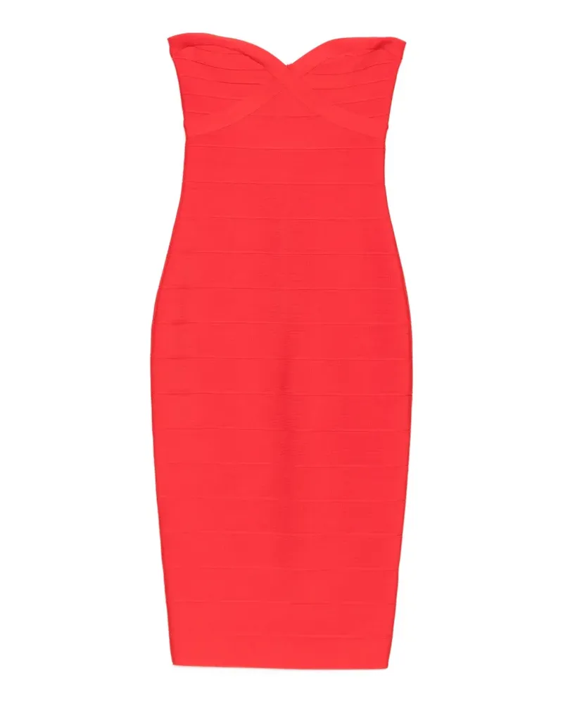 Retrofête Schulterfreies Bandage-Minikleid - Rot Rot