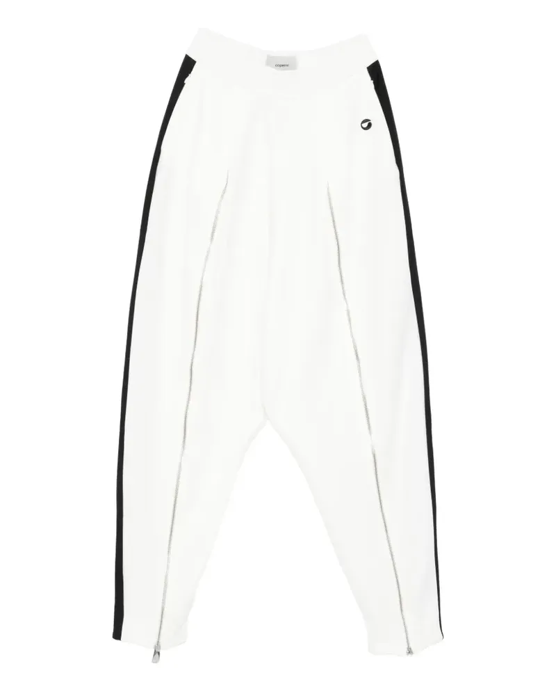 COPERNI zip-embellished stripe trousers - Weiß Weiß