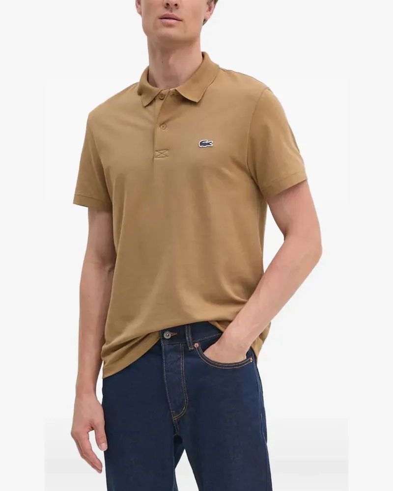 Lacoste logo-patch polo shirt - Nude Nude