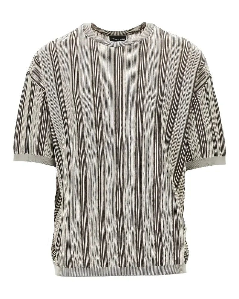 Emporio Armani Gestreiftes T-Shirt - Nude Nude