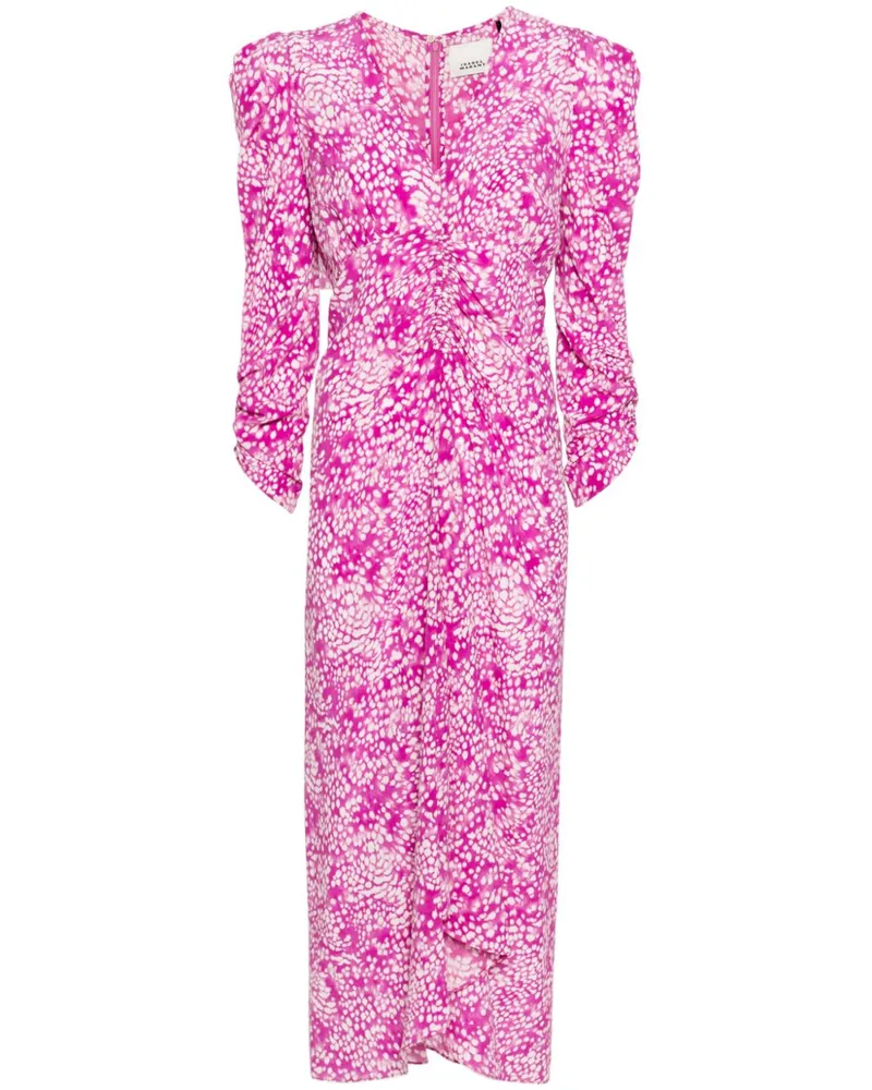 Isabel Marant Albini Midikleid mit grafischem Print - Rosa Rosa