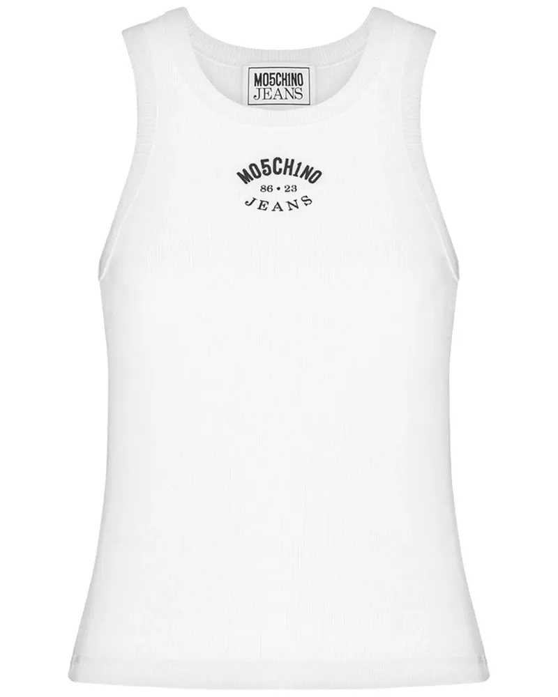 Moschino Oberteil mit Print - Weiß Weiß