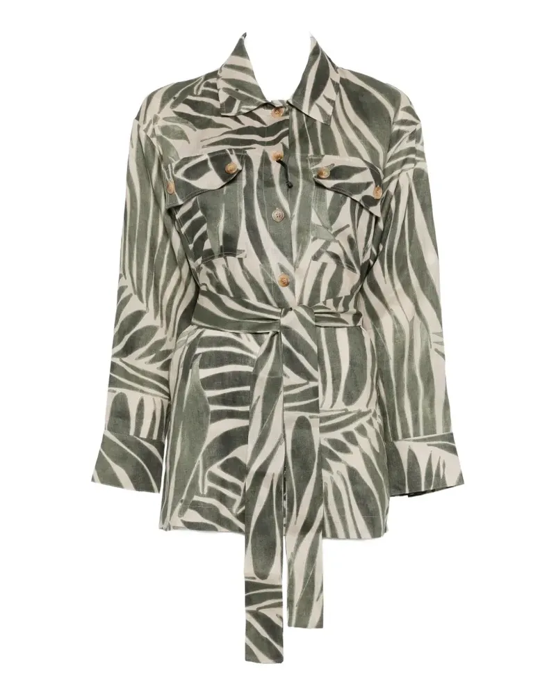 Pennyblack print belted shirt - Grün Grün