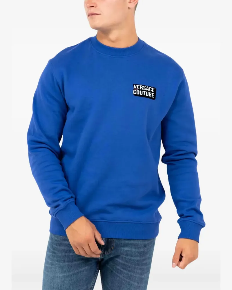 Versace Jeans logo-patch sweatshirt - Blau Blau