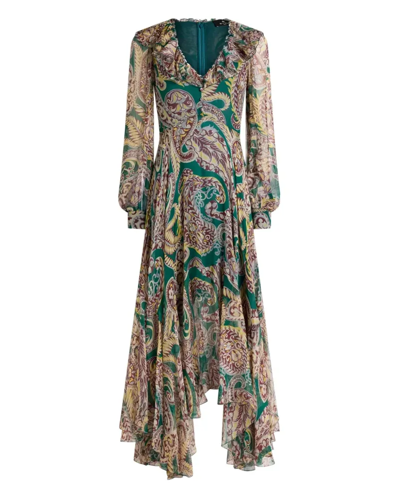 Etro Maxikleid mit Paisleymuster - Grün Grün