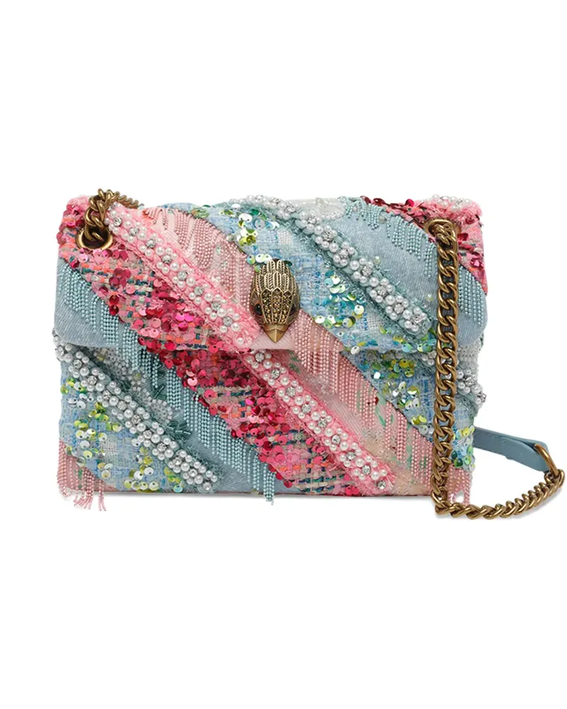 Kurt Geiger medium Kensington Fringes cross body bag - Blau Blau