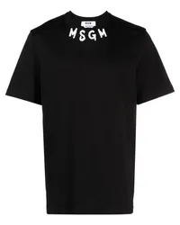 MSGM T-Shirt mit Logo-Print Schwarz