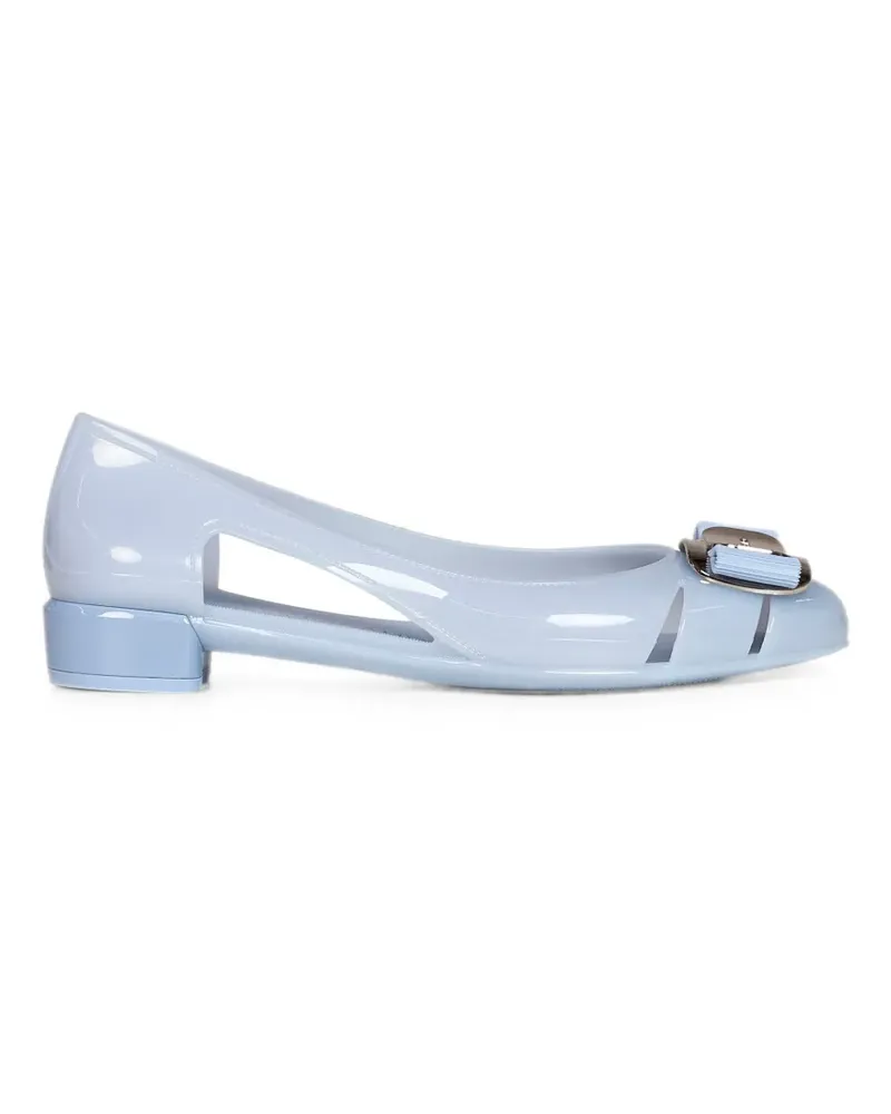Ferragamo New Vara plate jelly ballet flat - Blau Blau
