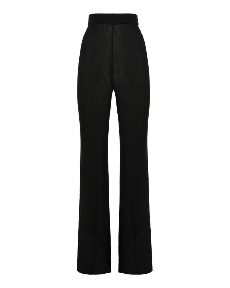 DEL CORE ribbed-knit trousers - Schwarz Schwarz