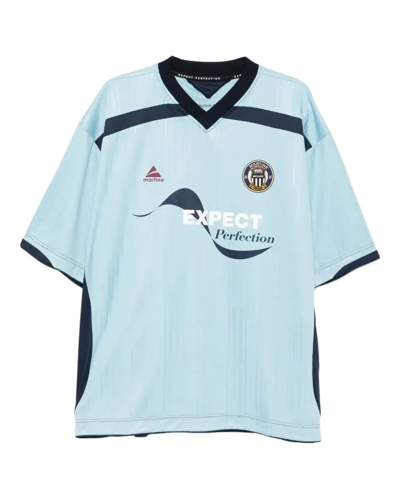 Martine Rose V-neck striped T-shirt - Blau Blau