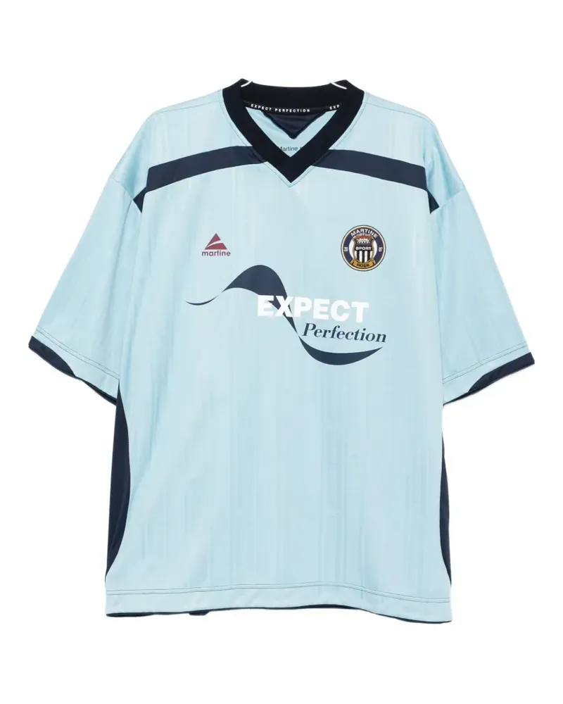 Martine Rose V-neck striped T-shirt - Blau Blau