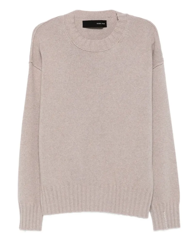 Isabel Benenato Kaschmirpullover mit ausgefransten Kanten - Nude Nude